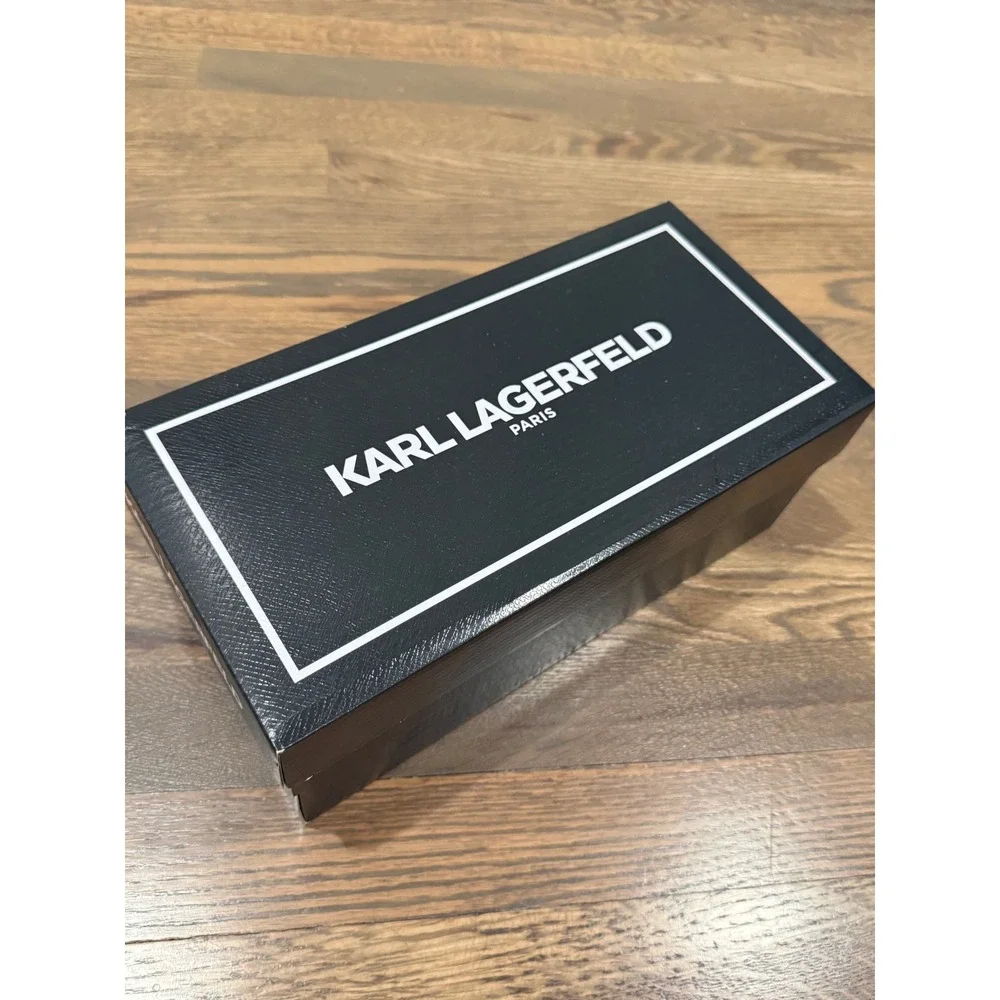 Karl Lagerfeld Paris Wylda Jelly Sandals‎ Translucent Pink Clear TPU KL Logo 7M